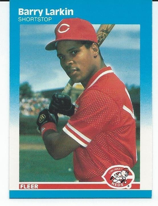 Barry Larkin 1987 Fleer ROOKIE Card....H.O.F. His Best Rookie card