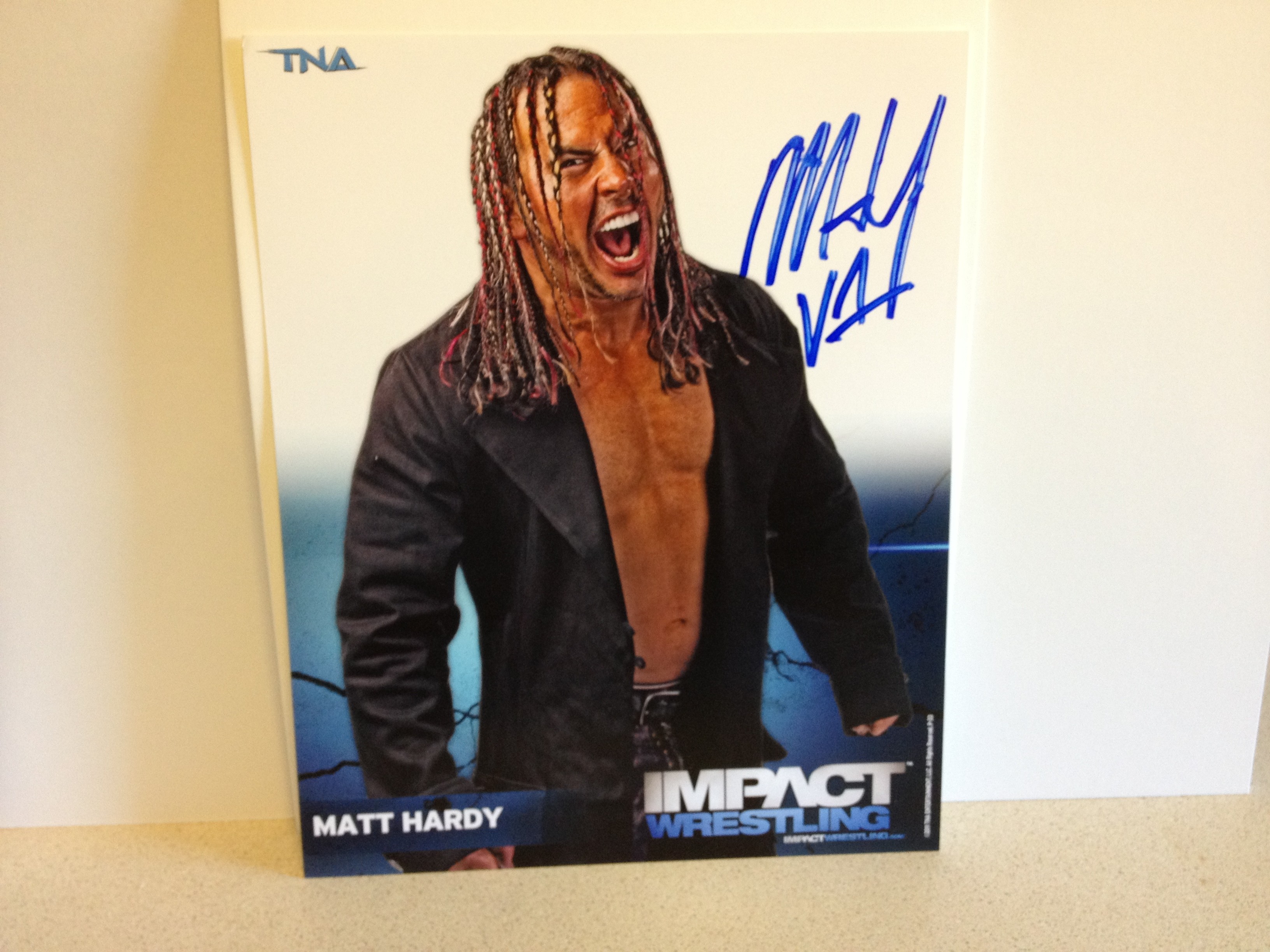 Matt Hardy Signed TNA Color Promo Photo (100% Authenticate) Comes w/Certificate of Authenticity