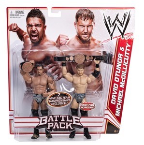 David Otunga & Michael McGillicutty Mattel Battle Pack w/2 WWE Tag Team Championship Belts (VERY RARE!!!!!!)